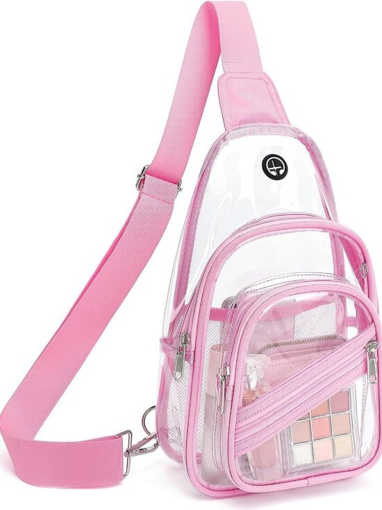 Handbags - Clear Stadium Event Bag, Waterproof PVC Crossbody Backpack Purse & Fanny Pack